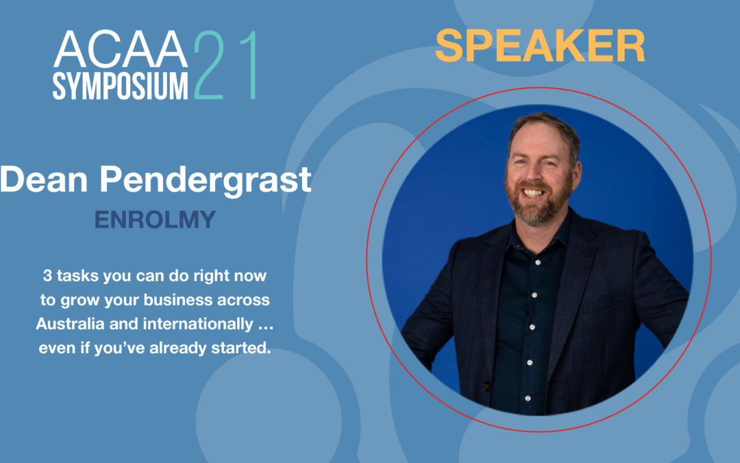 ACAA Symposium 2021 9 June 7:30pm with Dean Pendergrast